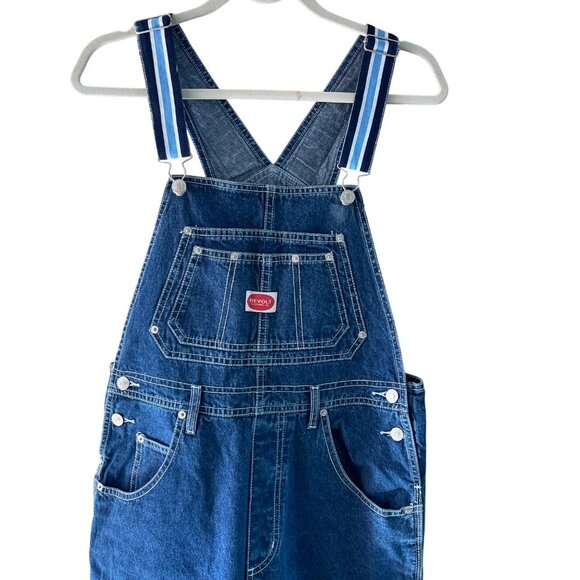 Revolt Vintage 90s Womens Overalls Size Large Blue Denim Pockets Pure Cotton - Picture 11 of 13